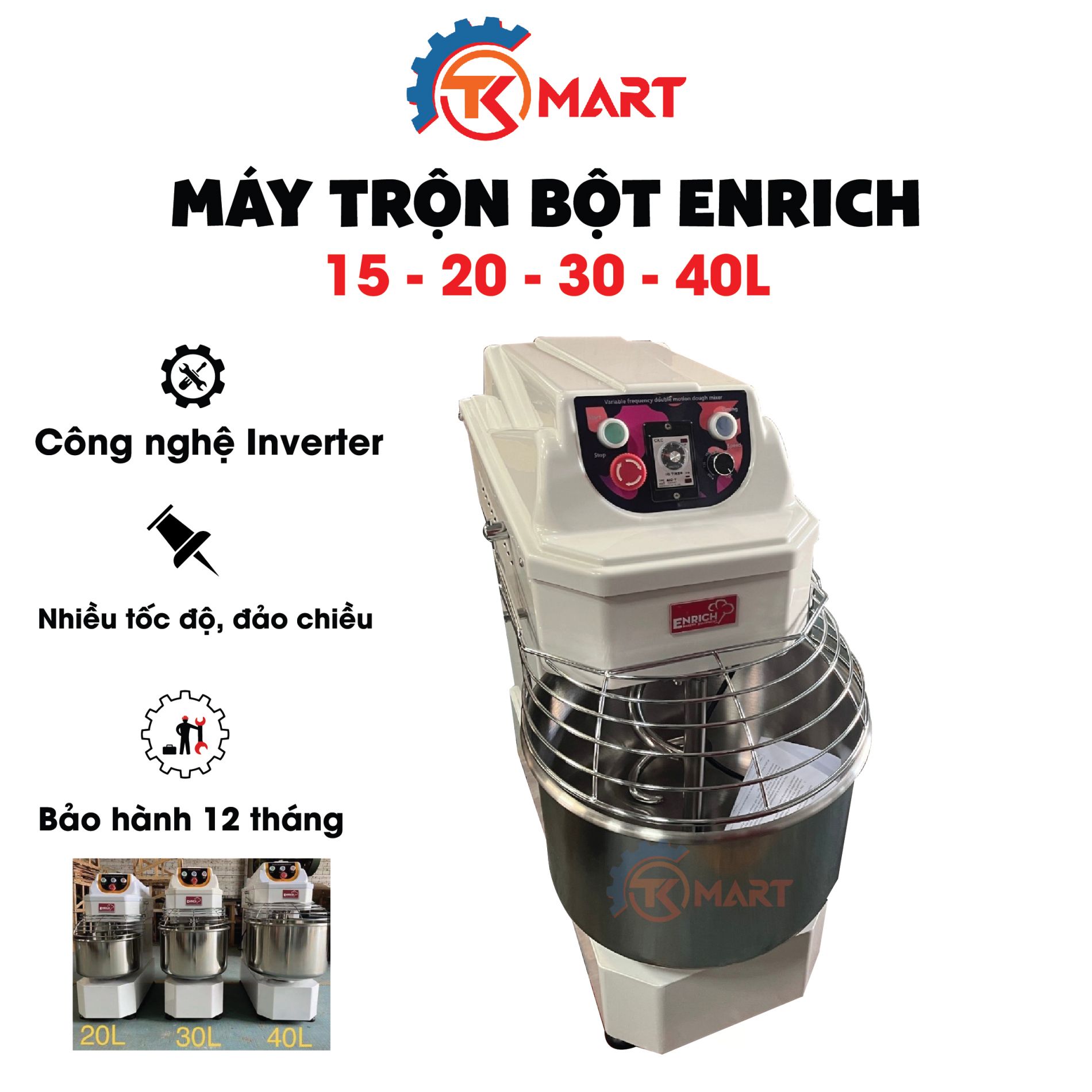 Máy trộn bột 15,20L,30L,40L